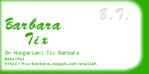 barbara tix business card